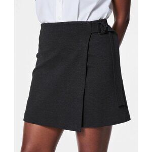 SPANX Ponte Wrap Buckle Mini Skirt M  NEW Classic Comfort Shorts